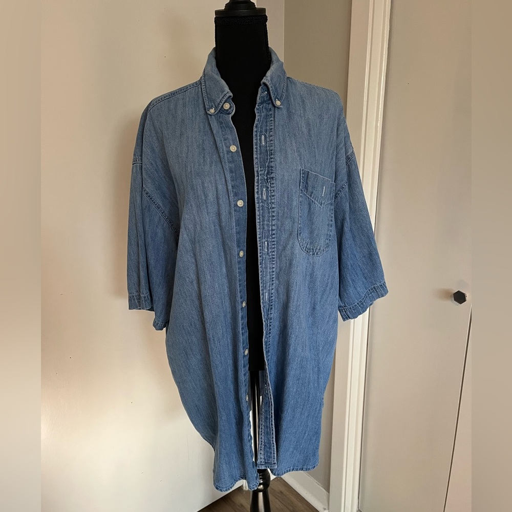 Oversized Blue Denim Shirt